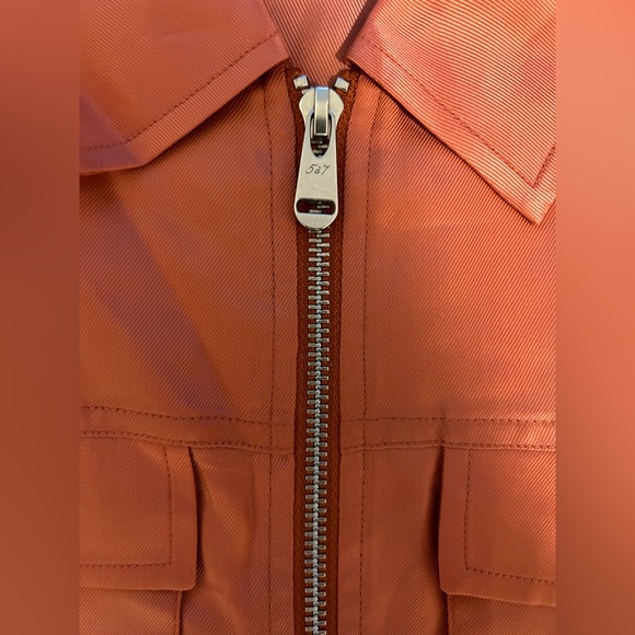 5 à 7 Cinq à Sept Dale Ruched Sleeve Jacket in Apricot Women's Size 00 - Picture 8 of 10